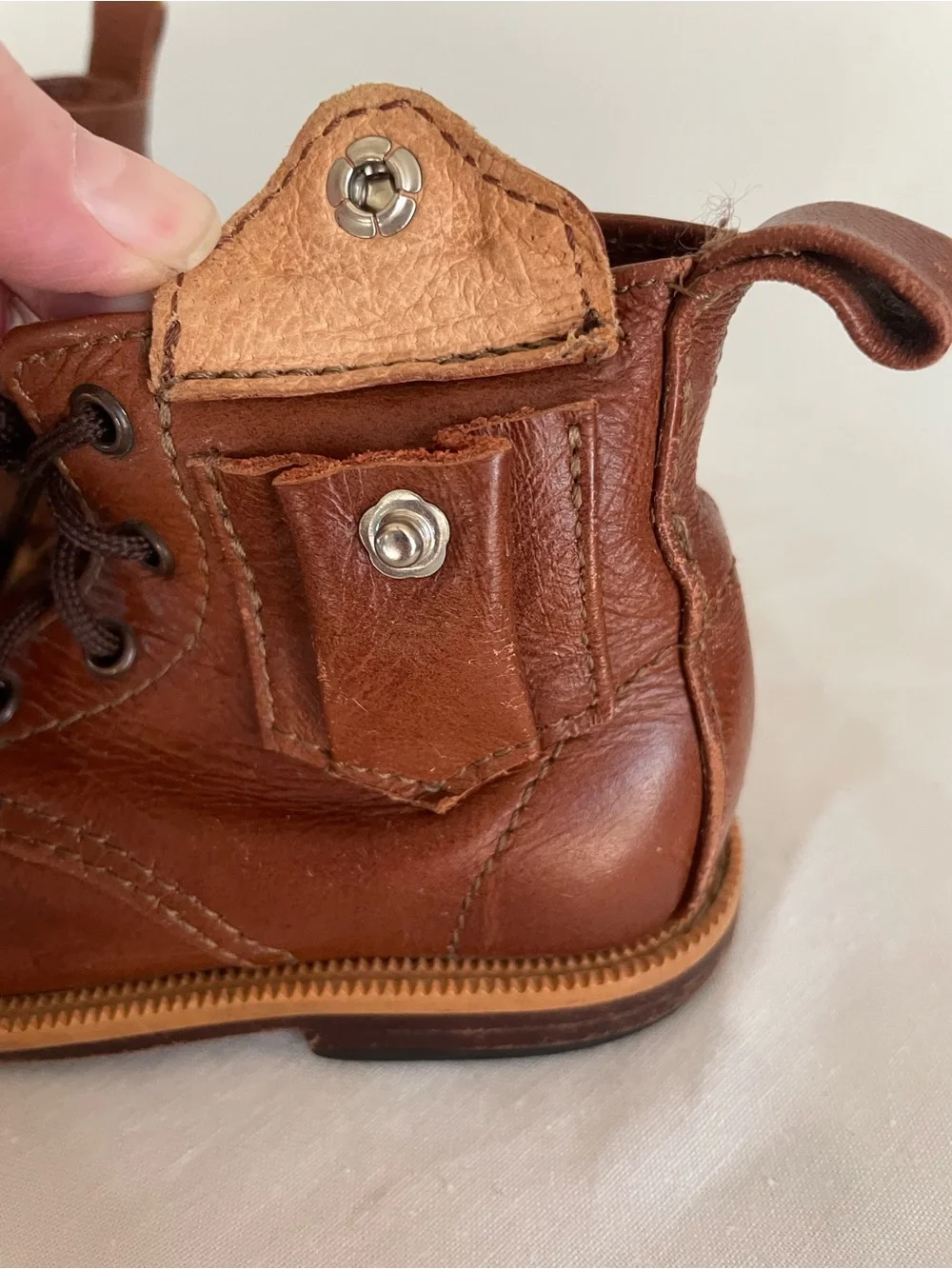 Mikoleon Heirloom Classic Brown Leather Ankle Boots Toddler Size 7/7.5 EU 23